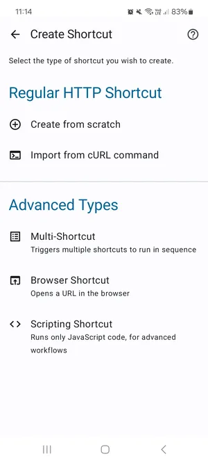 HTTP Request Shortcuts